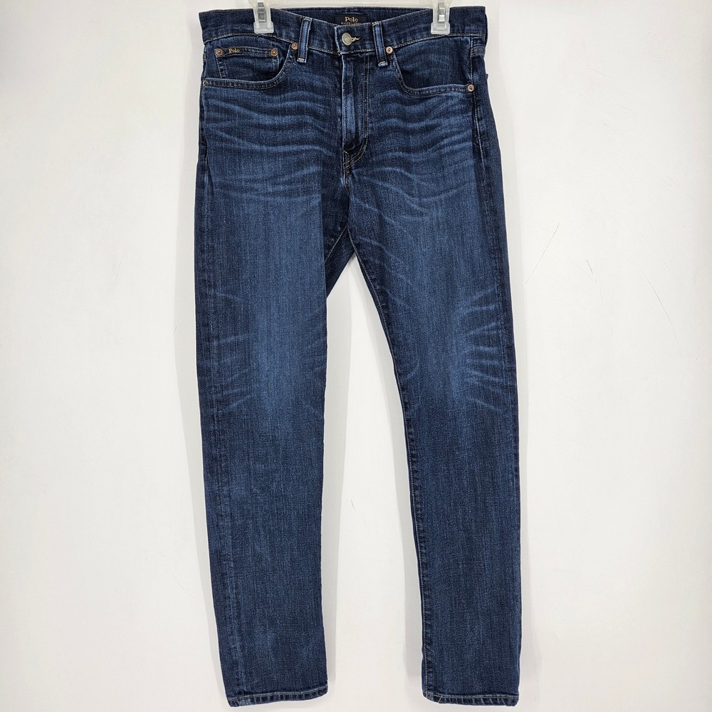 Polo Ralph Lauren Jeans Mens 32x34 Parkside Active Taper Casual‎ Blue Preppy